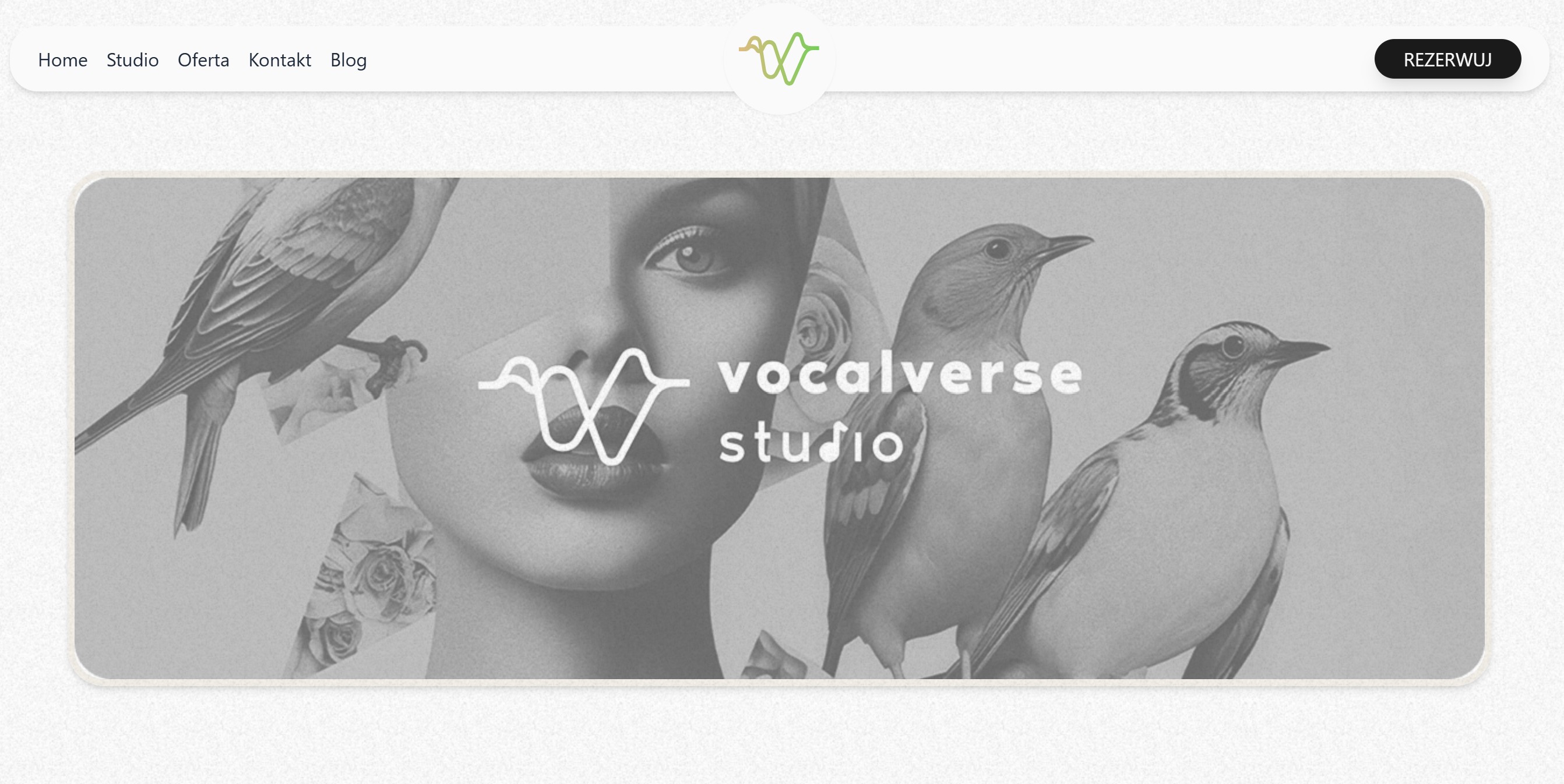 Pierwsza strona dla Vocalverse Studio